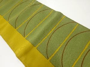 横段に線描き模様織出し袋帯